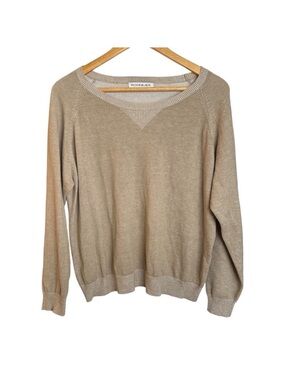 RODEBJER Lightweight Knit Sweater Women’s Medium Beige Round Neck Scandinavian